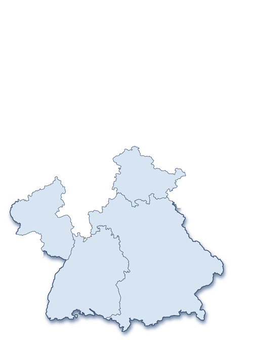 Baden-Württemberg, Bayern, Rheinland-Pfalz, Thüringen