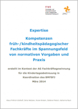 Expertise „Kompetenzen früh-/kindheitspädagogischer Fachkräfte im Spannungsfeld von normativen Vorgaben und Praxis" /fileadmin/_migrated/wco_publications/Cover_Publikation_BMFSFJ_220px_Kompetenzen_fruehkindheitspaedagogischer_Fachkraefte.png