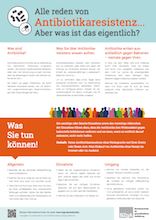Merkblatt "Alle reden von Antibiotikaresistenz... Aber was ist das eigentlich?" /fileadmin/_migrated/wco_publications/Cover_Publikation_BZgA_220px_Antibiotikaresistenz_Merkblatt.png