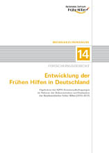 Entwicklung der Frühen Hilfen in Deutschland. Ergebnisse der NZFH-Kommunalbefragungen im Rahmen der Dokumentation und Evaluation der Bundesinitiative Frühe Hilfen /fileadmin/_migrated/wco_publications/cover-publikation-nzfh-materialien-fh-14.jpg