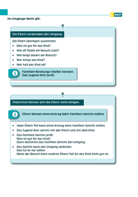 Das Umgangsrecht - Folgeseite Arbeitsblatt Das Umgangs-Recht