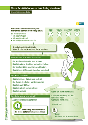 Vom Schütteln kann das Baby sterben