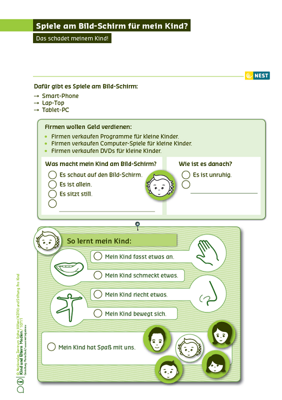 Arbeitsblatt Spiele am Bildschirm
