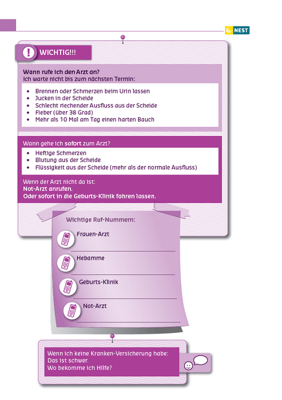 Untersuchungen in der Schwangerschaft sind wichtig - Folgeseite Arbeitsblatt Untersuchungen in der Schwangerschaft sind wichtig - Folgeseite