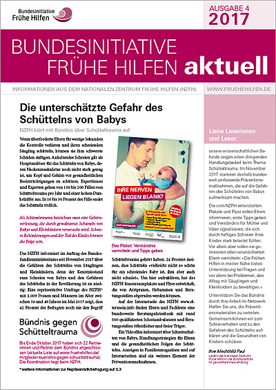 Cover Bundesinitiative Frühe Hilfen aktuell 04 2017