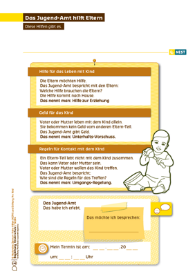 Arbeitsblatt Das Jugendamt hilft Eltern