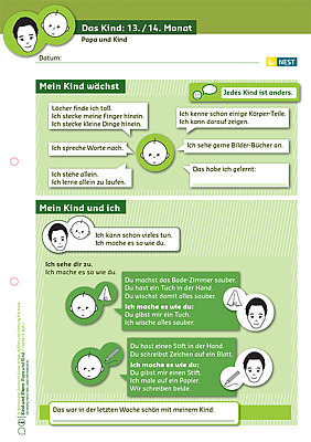 Arbeitsblatt Das Kind: 13./14. Monat