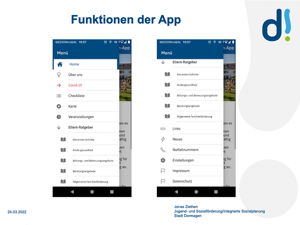 Screenshot der App