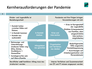Schaubild zu Kernherausforderungen der Pandemie