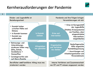 Schaubild zu Kernherausforderungen der Pandemie