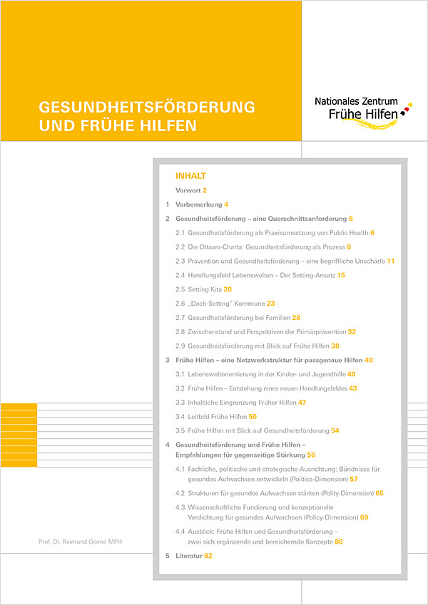 Cover: Impulspapier Gesundheitsförderung und Frühe Hilfen