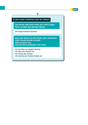 Arbeitsblatt Nach der Geburt. Wie kann ich helfen? - Folgeseite
