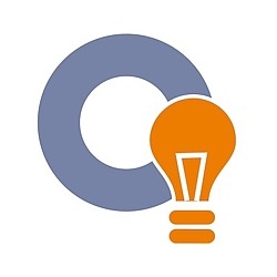 QDFH Icon Grundidee Icon zeigt Kreis mit Glühbirne