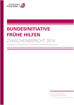 Bundesinitiative Fruehe Hilfen Zwischenbericht 2014 556x787px Cover Zwischenbericht Bundesinitiative 2014