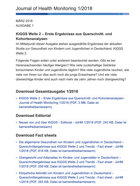 Titelbild - Journal of Health Monitoring 1/2018 – Themenschwerpunkt KiGGS Welle 2 – Erste Ergebnisse aus Querschnitt- und Kohortenanalysen
