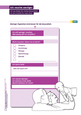 Arbeitsblatt Ich rauche weniger