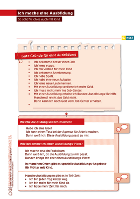 Arbeitsblatt Ich mache eine Ausbildung