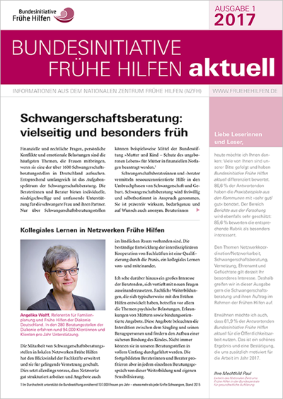 Cover Bundesinitiative Frühe Hilfen aktuell 01 2017