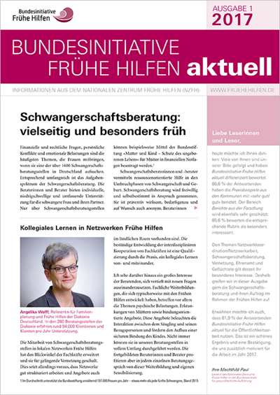 Cover Bundesinitiative Frühe Hilfen aktuell 01 2017 Cover Bundesinitiative Frühe Hilfen aktuell 01 2017