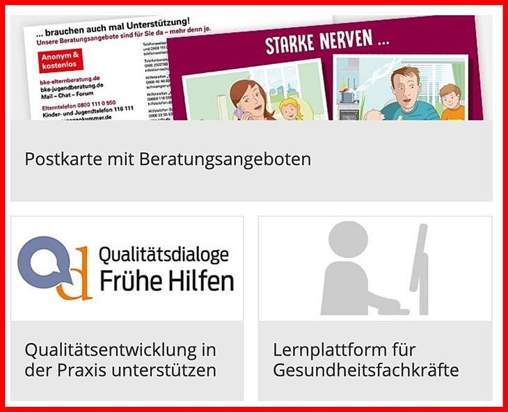 Drei Kacheln für drei Themen Drei Kacheln für drei Themen