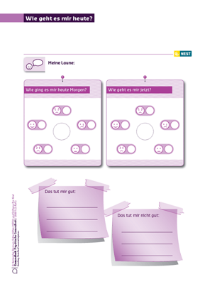 Wie geht es mir heute? Arbeitsblatt Wie geht es mir heute?