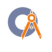 Icon zeigt Kreis mit einem Symbol für einen Zirkel