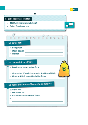 Mein Haushalt - Folgeseite Arbeitsblatt Mein Haushalt - Folgeseite
