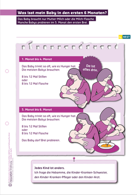 Was isst mein Baby in den ersten 6 Monaten? Arbeitsblatt Was isst mein bBaby in den ersten 6 Monaten?