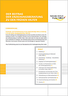 Titelbild - Der Beitrag der Erziehungsberatung zu den Frühen Hilfen