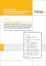 Der Beitrag der Erziehungsberatung zu den Frühen Hilfen
