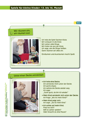 Spiele für kleine Kinder 13 bis 16 Monate