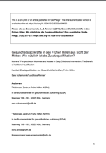 Gesundheitsfachkräfte in den Frühen Hilfen aus Sicht der Mütter: Wie nützlich ist die Zusatzqualifikation? /fileadmin/user_upload/cover-gesundheitsfachkraefte-in-den-fruehen-hilfen-aus-sicht-der-muetter-wie-nuetzlich-ist-die-zusatzqualifik.png
