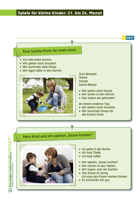 Spiele für kleine Kinder 21 bis 24 Monate