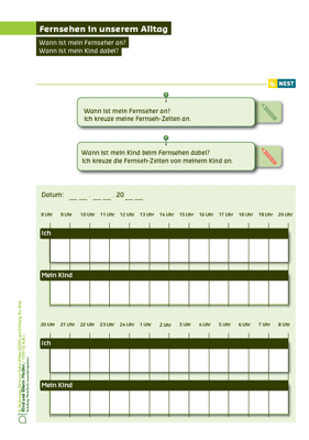 Arbeitsblatt Fernsehen in unserem Alltag
