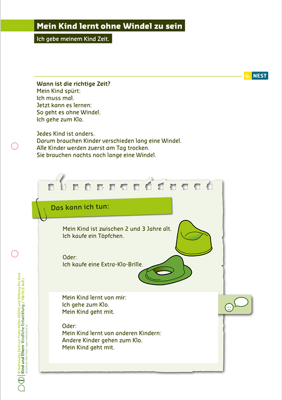 Mein Kind lernt ohne Windel zu sein Arbeitsblatt Mein Kind lernt ohne Windel zu sein