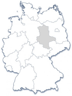 Abbildung zeigt Deutschlandkarte mit grau eingefärbtem Bundesland