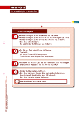 Arbeitsblatt Kindergeld