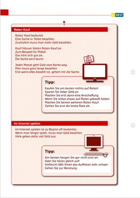 Achtung Schulden-Falle – Folgeseite Arbeitsblatt Achtung Schulden-Falle Folgeblatt