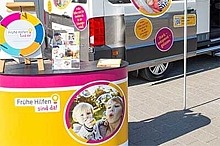 Infostand mit Quiz-Rad