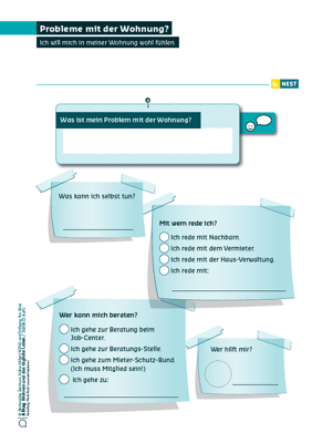 Arbeitsblatt Probleme mit der Wohnung