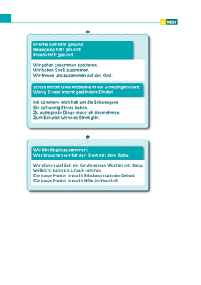 Arbeitsblatt In der Schwangerschaft. Wie kann ich helfen? - Folgeseite