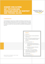 Eckpunktepapier "Kinder von Eltern mit psychischen Erkrankungen im Kontext der Frühen Hilfen"