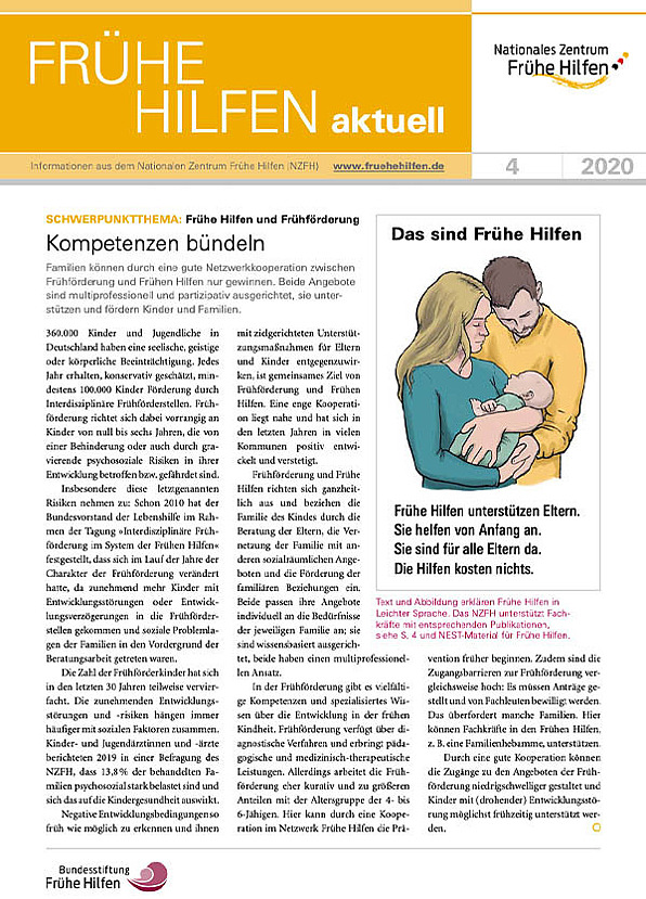 Titelbild der Ausgabe Frühe Hilfen aktuell 4/2020