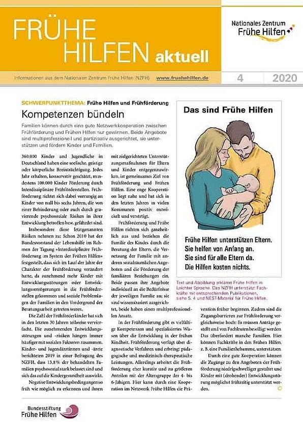 Titelbild der Ausgabe Frühe Hilfen aktuell 4/2020