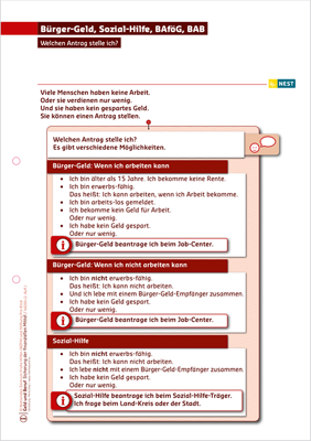 Bürger-Geld, Sozial-Hilfe, BAföG, BAB Arbeitsblatt Bürgergeld, Sozialhilfe, BAfoeG, BAB