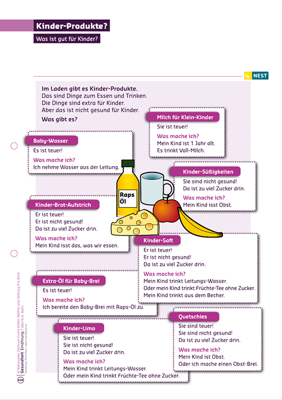 Kinder-Produkte Arbeitsblatt Kinder-Produkte