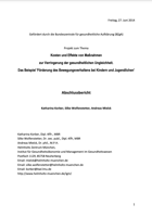 Titelbild - Abschlussbericht: Kosten und Effekte von Maßnahmen zur Verringerung der gesundheitlichen Ungleichheit. Das Beispiel "Förderung des Bewegungsverhaltens bei Kindern und Jugendlichen"