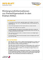 Titelbild - Info-Blatt: Hintergrundinformationen zur Freiwilligenarbeit in den Frühen Hilfen