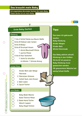 Arbeitsblatt Das braucht mein Baby