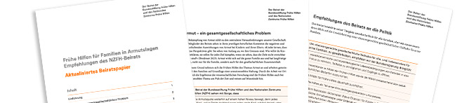 verschiedene Seiten des Beiratspapiers